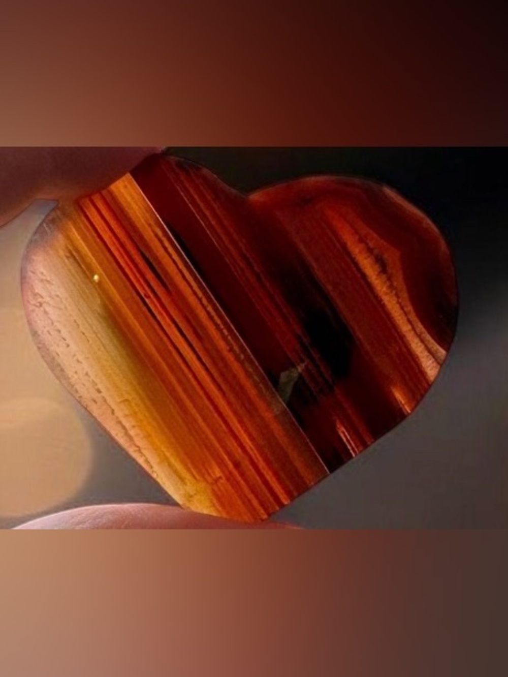 Sardonyx Crystal Heart Crystal Carving Traditional August Birthstone